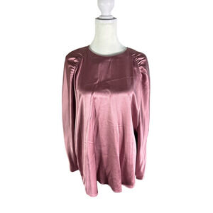 BOSS Hugo Boss Mauve Long Sleeve Silk Blouse Size 8